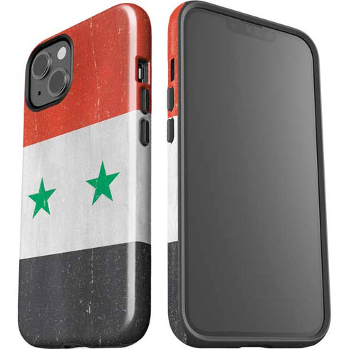 Syria Flag Distressed iPhone 15 Impact Case
